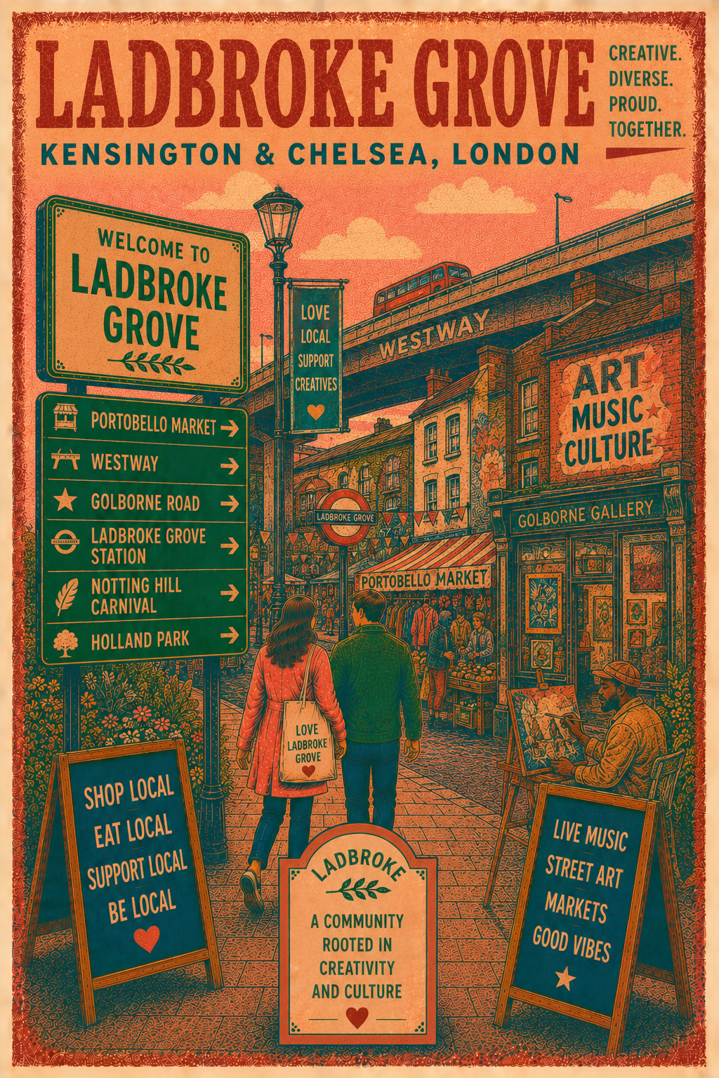 Illustration of Ladbroke Grove